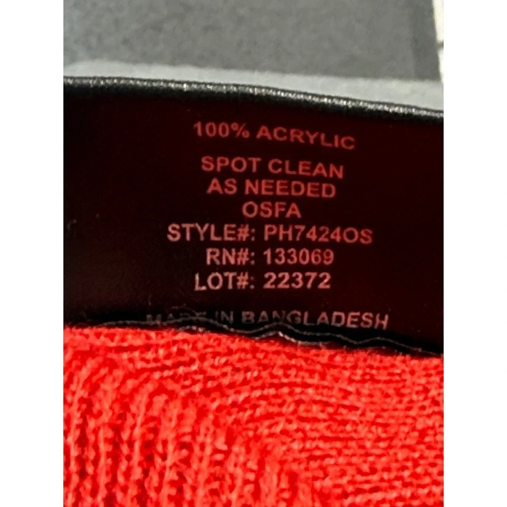 Pizza Hut Red Beanie Hat Stretch Cap w/ White Embroidered Logo Employee‎ Uniform